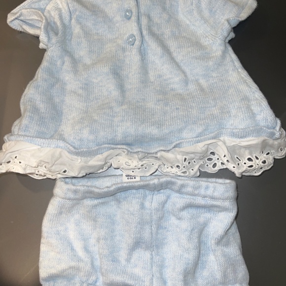 Janie and Jack Baby Girl Outfit blue 0-3m - Picture 8 of 8